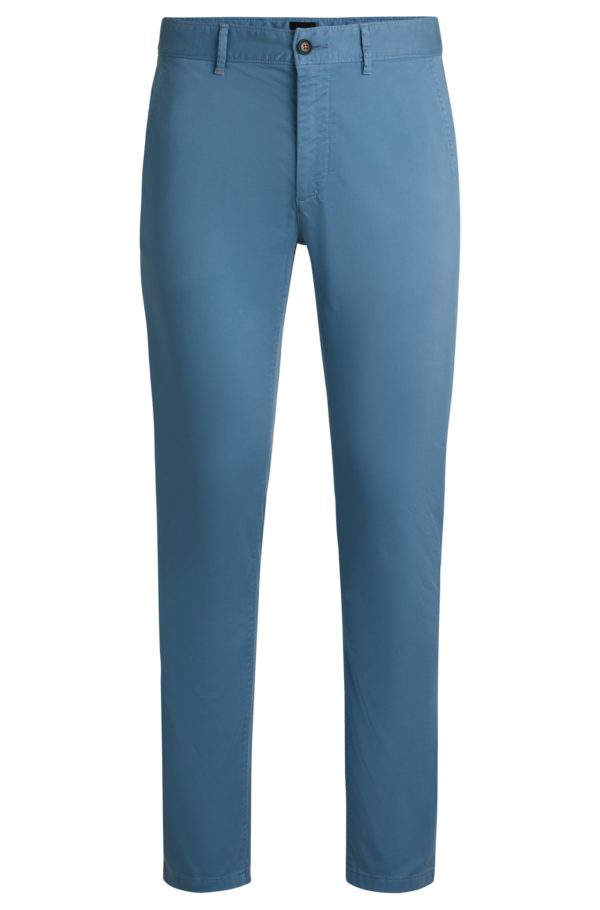 Hugo Boss Chino Slim en satin de coton stretch