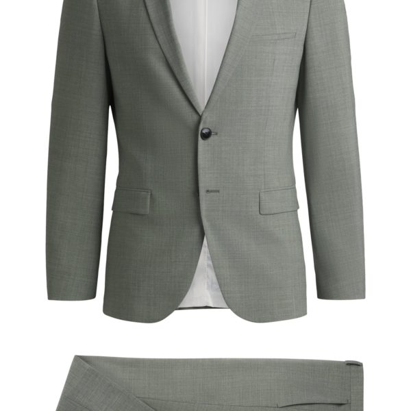 Hugo Boss Costume Extra Slim en laine mélangée chinée