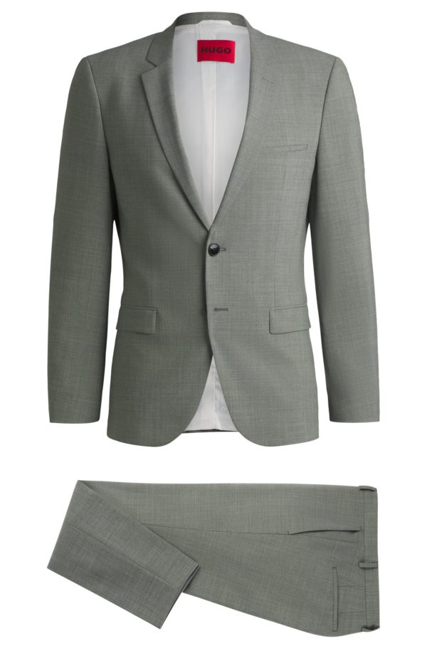Hugo Boss Costume Extra Slim en laine mélangée chinée