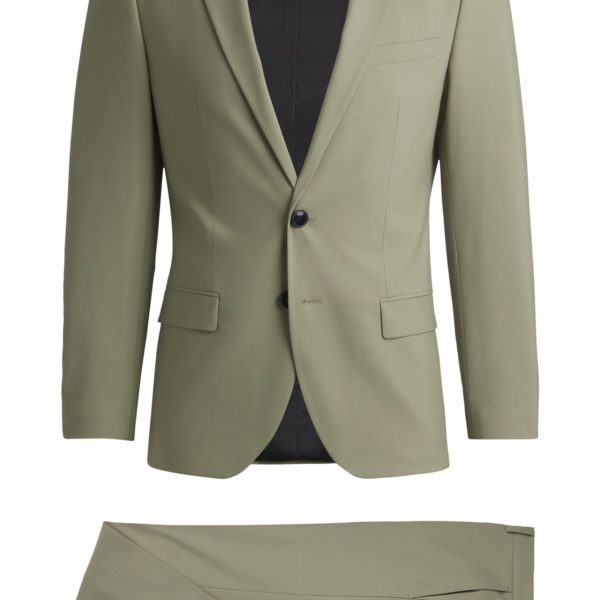 Costume Slim en laine mélangée stretch performante – Hugo Boss