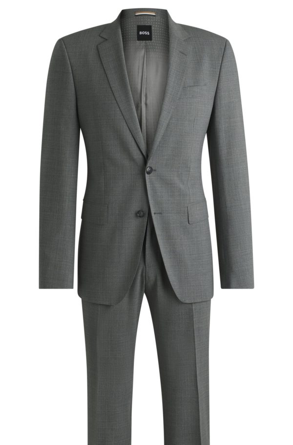 Hugo Boss Costume Slim en tissu stretch à micro motif