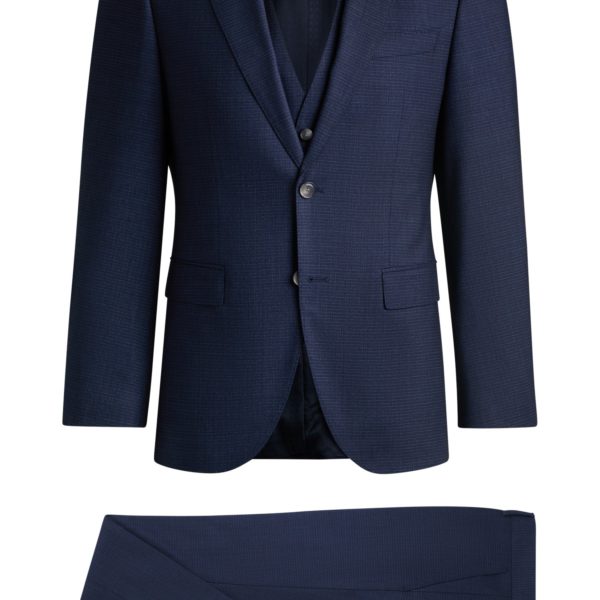 Hugo Boss Costume Regular trois pièces en laine stretch