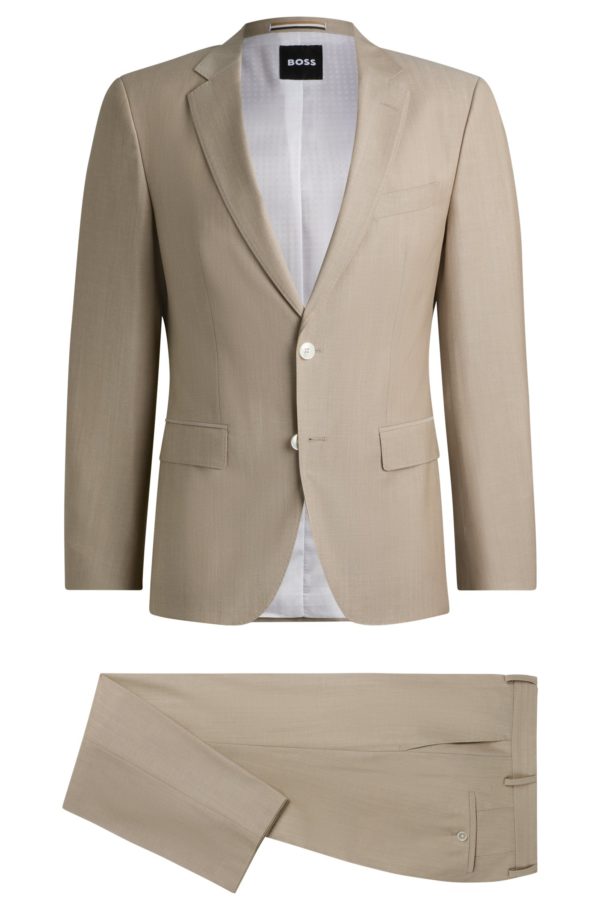 Hugo Boss Costume slim en laine mélangée