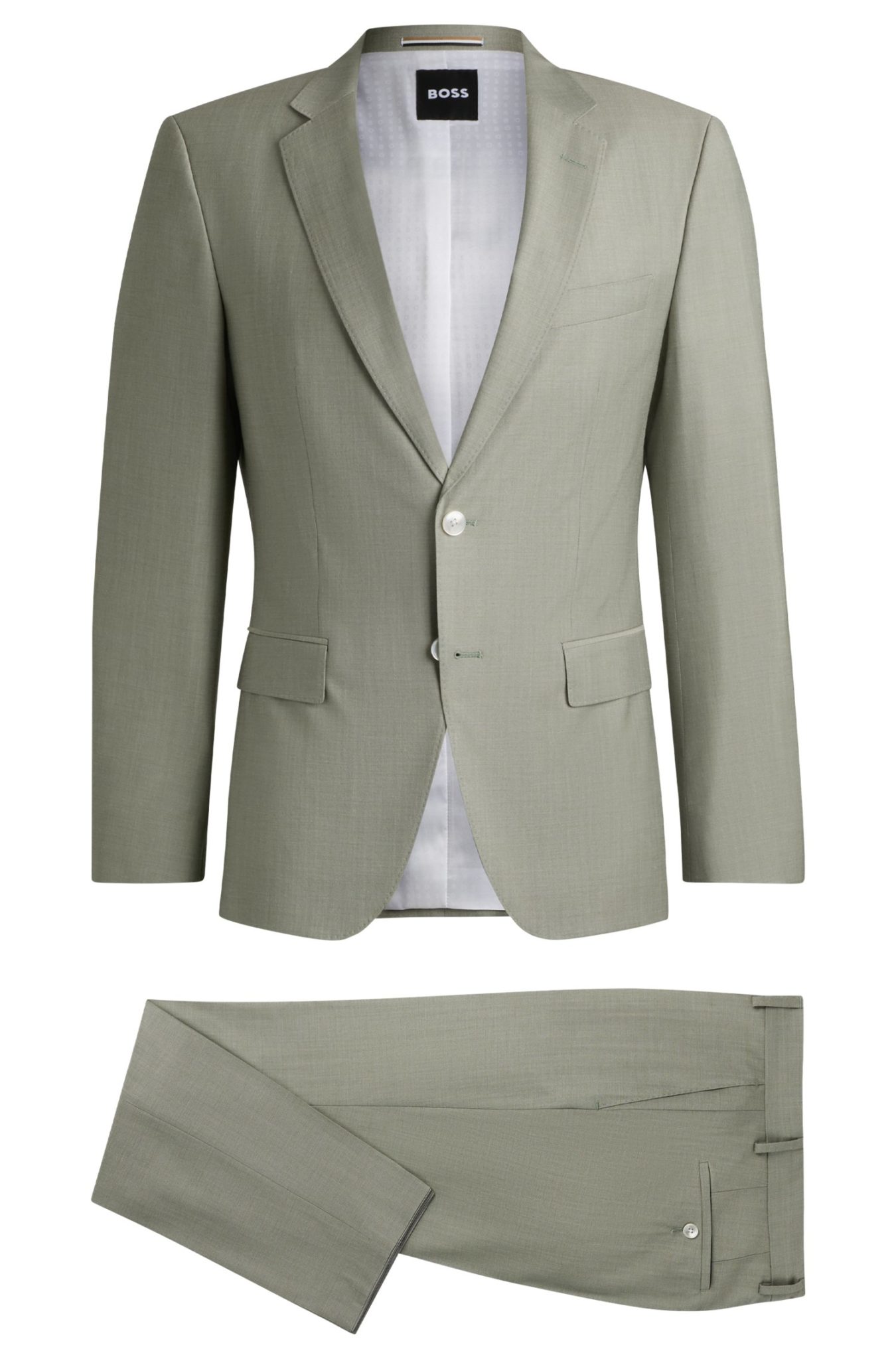 Hugo Boss Costume slim en laine mélangée