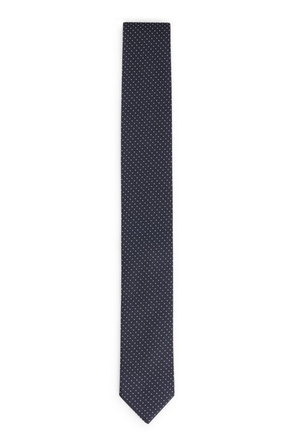 Hugo Boss Cravate jacquard de soie mélangée à micro pois