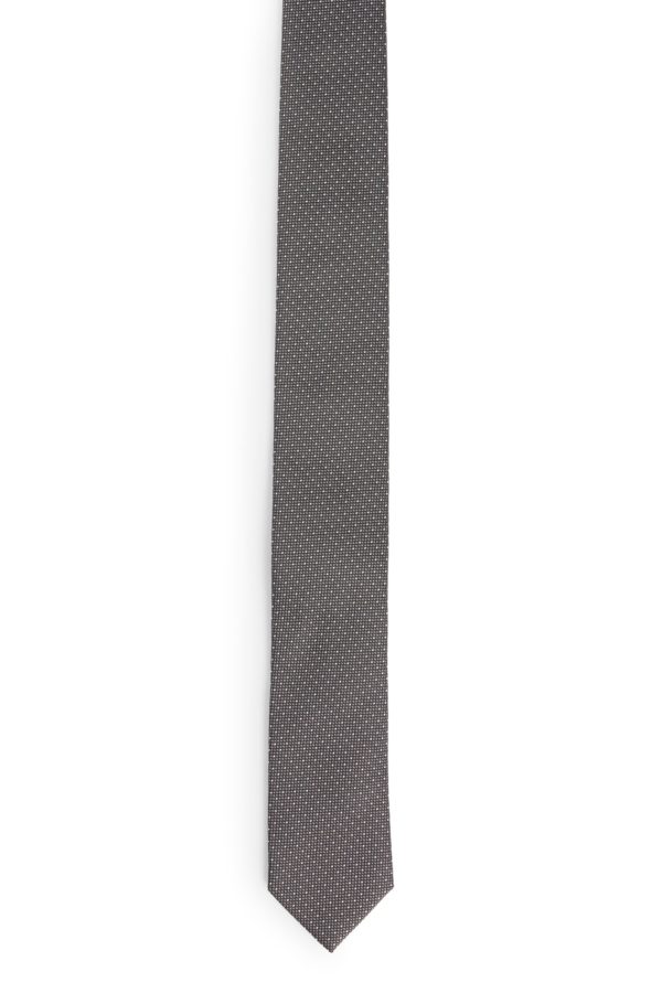 Hugo Boss Cravate jacquard de soie mélangée à micro pois