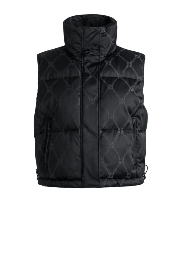 Hugo Boss Doudoune sans manches déperlante avec chaîne jacquard emblématique