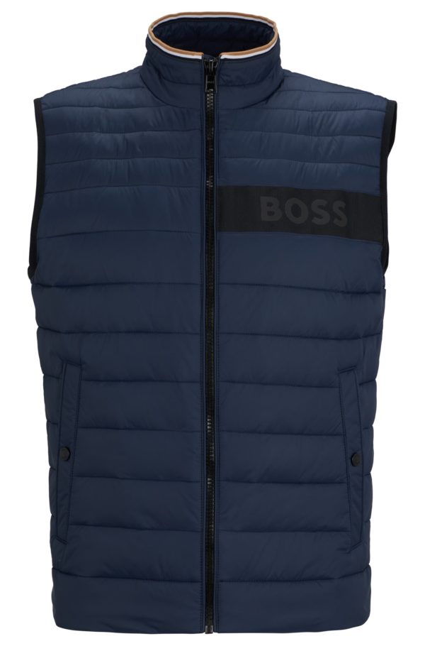 Hugo Boss Doudoune sans manches déperlante avec ruban logo en 3D