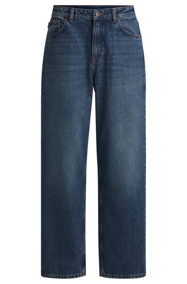 Hugo Boss Jean Relaxed en denim de coton bleu