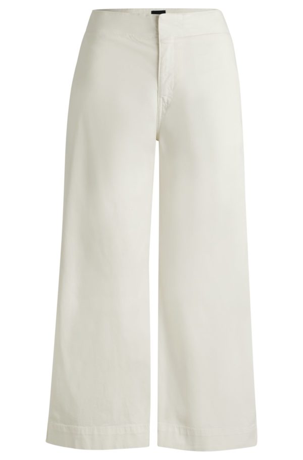 Hugo Boss Jupe-culotte droite en twill de coton stretch