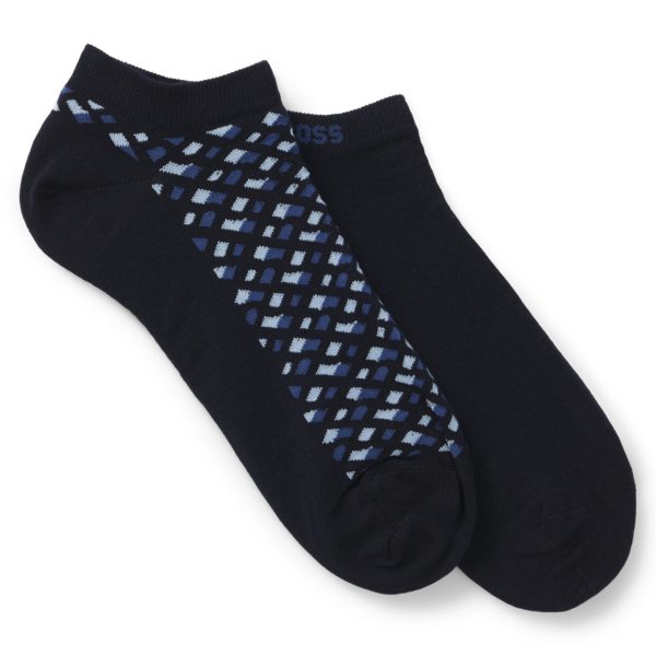 Lot de deux paires de chaussettes basses en coton mélangé – Hugo Boss