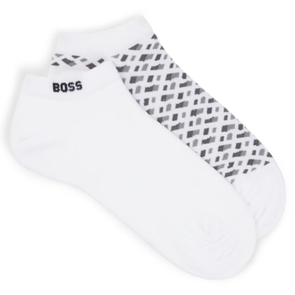 Lot de deux paires de chaussettes basses en coton mélangé – Hugo Boss