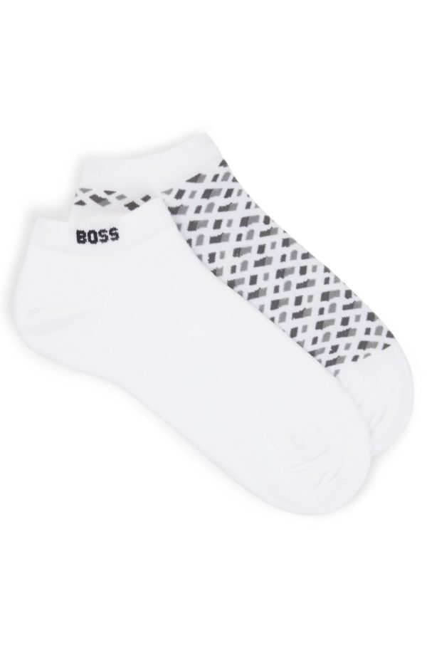 Hugo Boss Lot de deux paires de chaussettes basses en coton mélangé