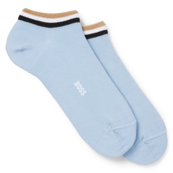 Lot de deux paires de chaussettes longueur cheville à rayures emblématiques – Hugo Boss