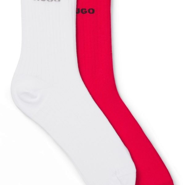 Lot de deux paires de chaussettes mi-mollet avec logos – Hugo Boss