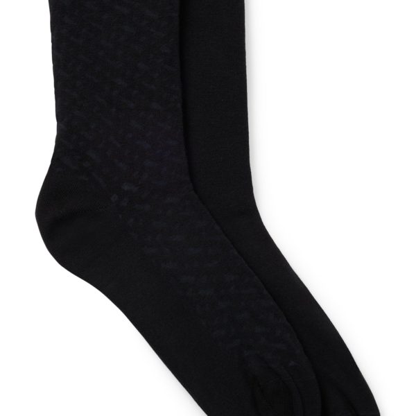 Lot de deux paires de chaussettes mi-mollet en coton stretch – Hugo Boss