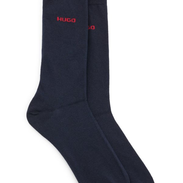 Lot de deux paires de chaussettes mi-mollet en tissu stretch – Hugo Boss