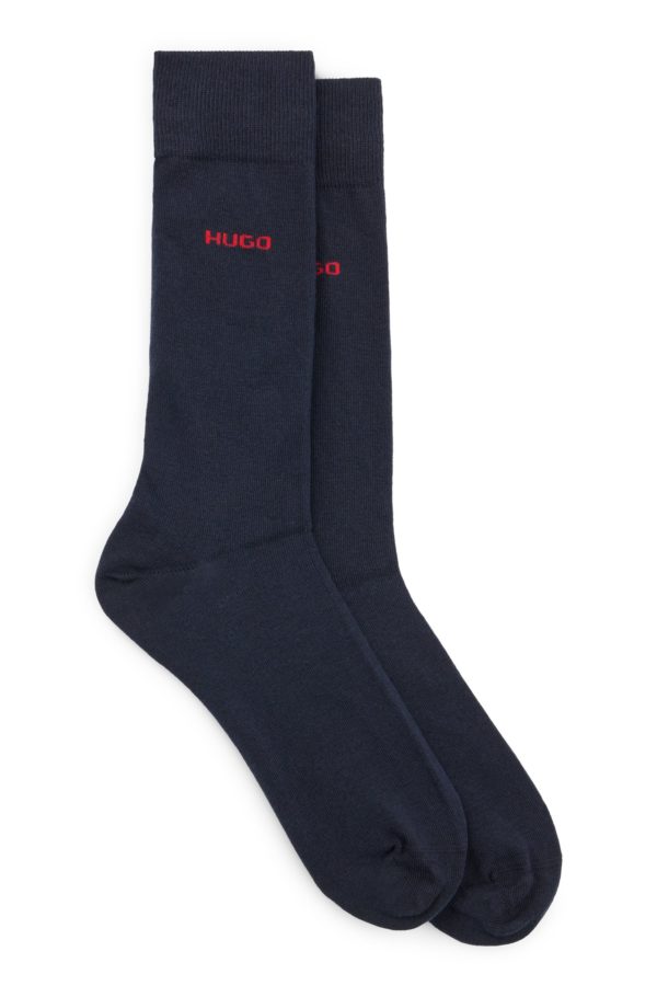 Hugo Boss Lot de deux paires de chaussettes mi-mollet en tissu stretch
