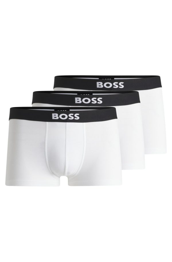 Hugo Boss Lot de trois boxers courts en coton stretch avec logo à la taille