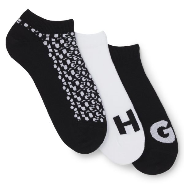 Lot de trois paires de chaussettes basses en coton mélangé – Hugo Boss