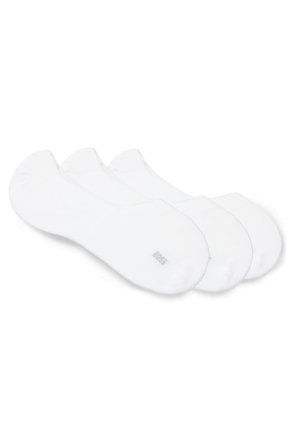 Hugo Boss Lot de trois paires de chaussettes invisibles en coton mélangé