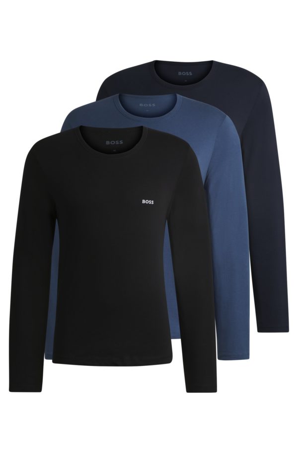 Hugo Boss Lot de trois t-shirts en coton avec logos