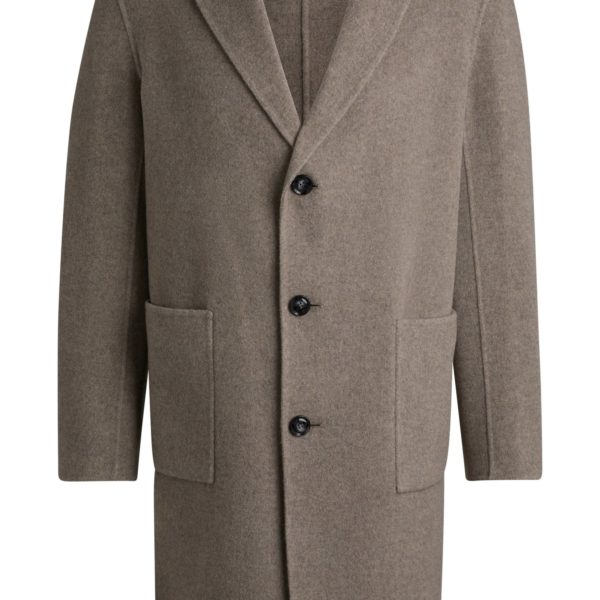 Manteau Relaxed en laine mélangée à micro motif – Hugo Boss