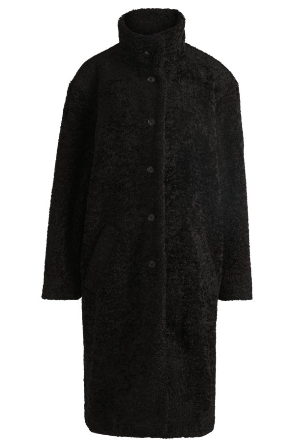 Hugo Boss Manteau en peluche avec boutons à motif