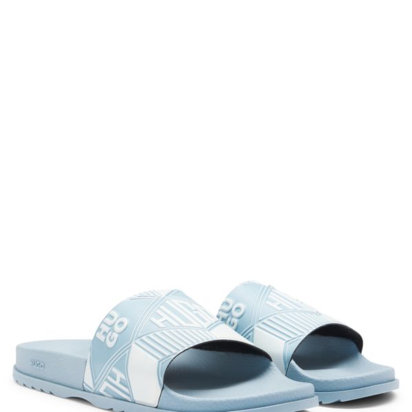 Hugo Boss Mules confectionnées en Italie avec logos mélangés