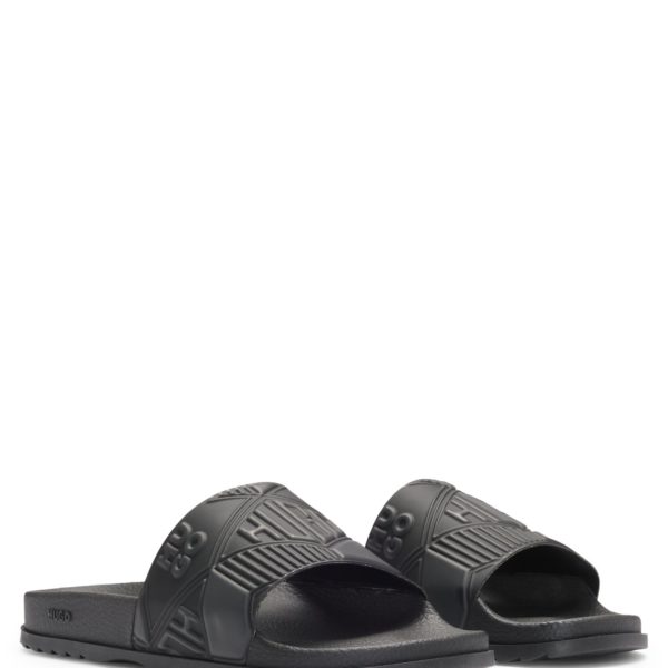 Hugo Boss Mules confectionnées en Italie avec logos mélangés
