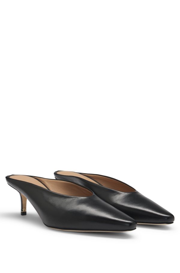 Hugo Boss Mules en cuir nappa