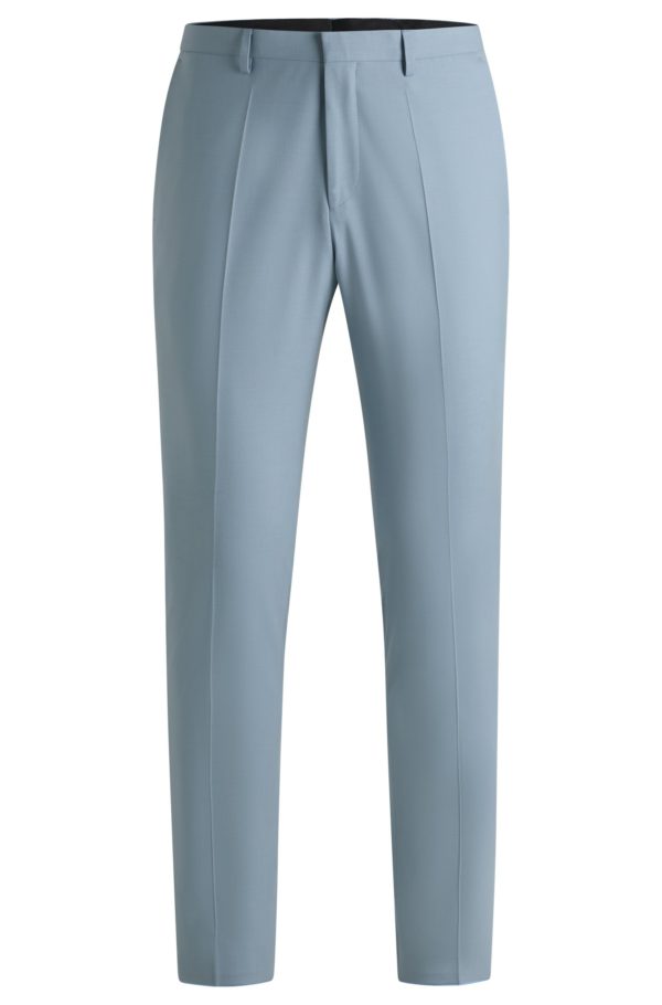 Hugo Boss Pantalon Extra Slim en popeline stretch de laine mélangée