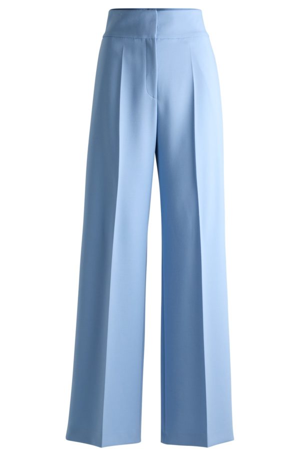 Hugo Boss Pantalon Regular Fit évasé à taille haute