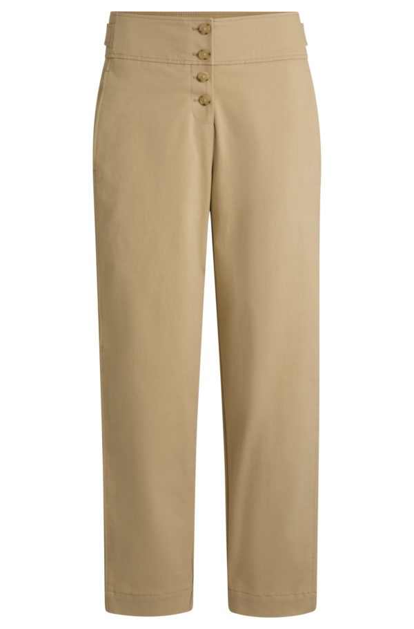 Hugo Boss Pantalon Regular en coton stretch brossé