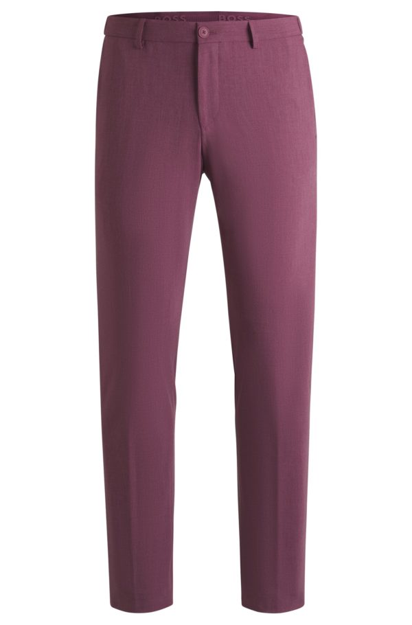 Hugo Boss Pantalon Slim en tissu stretch à micro motif