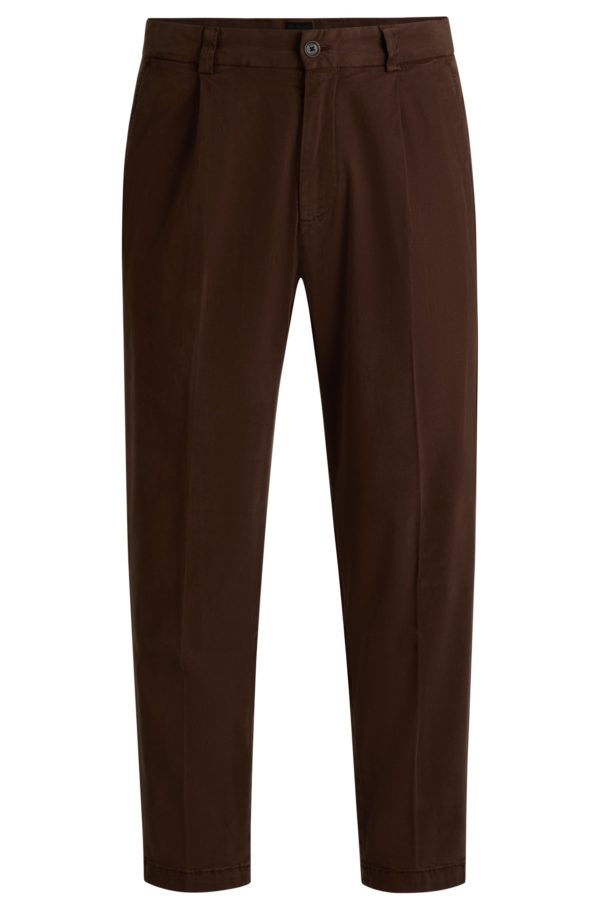 Hugo Boss Pantalon Tapered en twill stretch