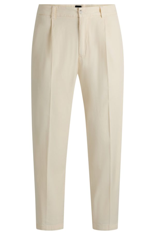 Hugo Boss Pantalon Tapered en twill stretch