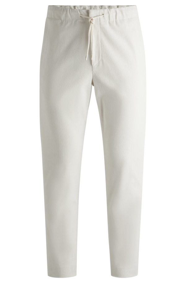 Hugo Boss Pantalon Tapered en velours côtelé performant