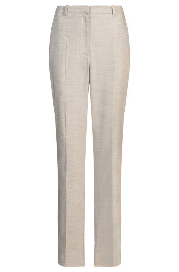 Hugo Boss Pantalon à la coupe décontractée en tissu stretch chiné