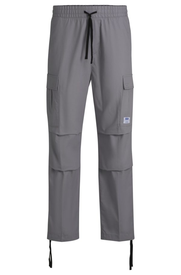 Hugo Boss Pantalon cargo Relaxed Fit en coton structuré