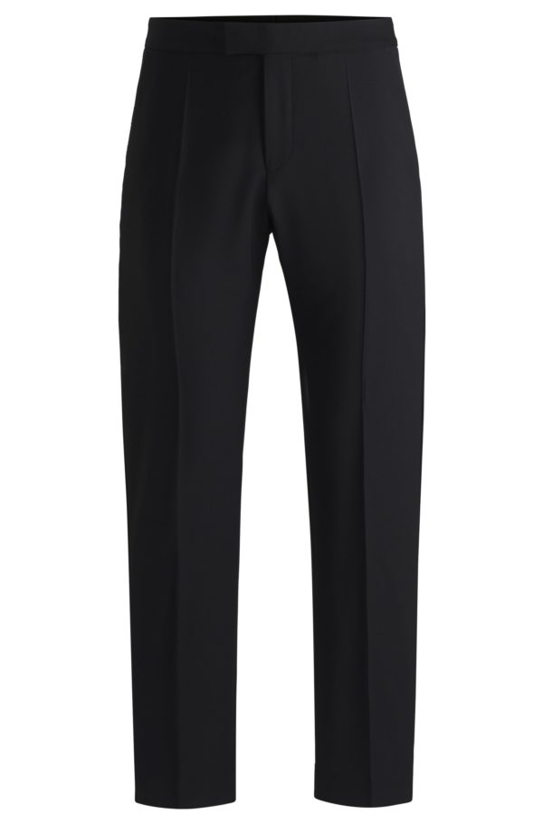 Hugo Boss Pantalon de smoking Regular en laine vierge mélangée