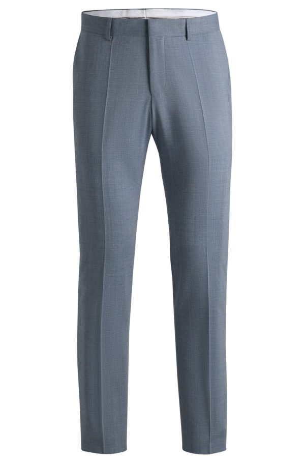 Hugo Boss Pantalon habillé en laine vierge mélangée à motif