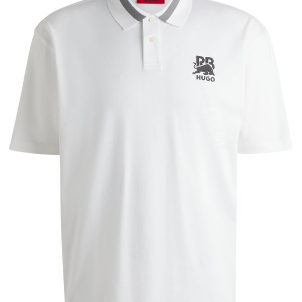 Hugo Boss Polo HUGO x RB en coton stretch avec logo en carbone