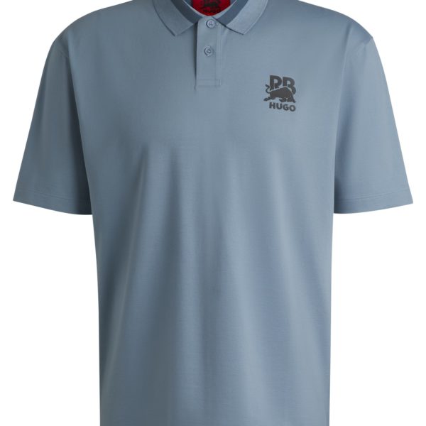 Hugo Boss Polo HUGO x RB en coton stretch avec logo en carbone