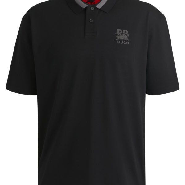 Hugo Boss Polo HUGO x RB en coton stretch avec logo en carbone