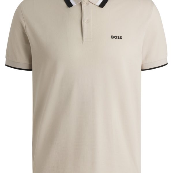 Hugo Boss Polo Paddy actif à rayures contrastantes