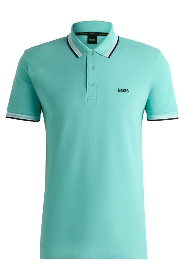 Hugo Boss Polo Paddy en piqué de coton avec sous-col logoté