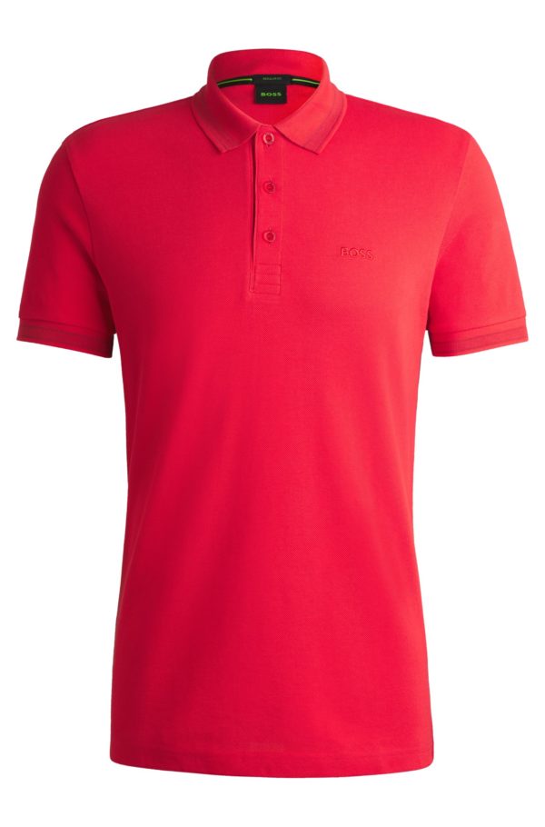 Hugo Boss Polo Paddy en piqué de coton avec sous-col logoté