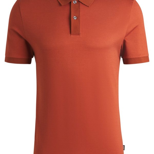 Hugo Boss Polo en coton mercerisé à micro motif