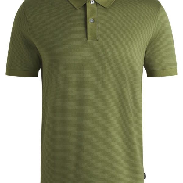 Hugo Boss Polo en coton mercerisé à micro motif